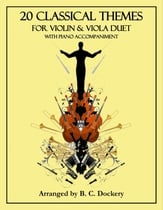 20 Classical Themes for Violin and Viola Duet with Piano Accompaniment P.O.D cover